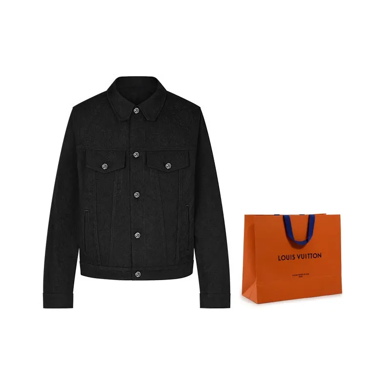 LOUIS VUITTON Jacket Men's Black-7