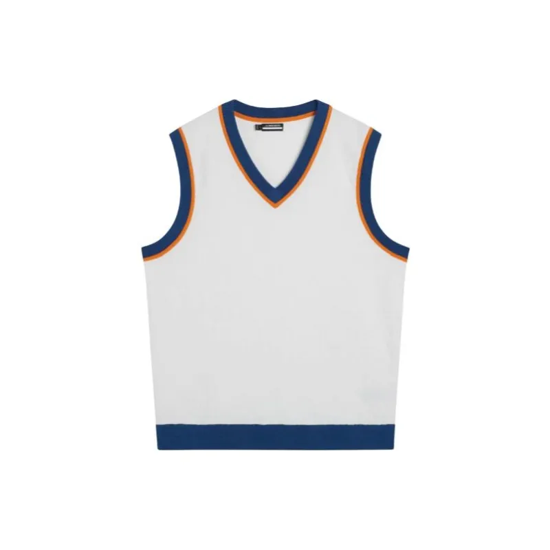 J.Lindeberg Finely Knitted Vest Tank Top Men's White-0