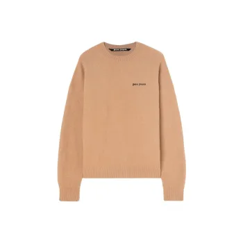PALM ANGELS Logo Embroidered Wool Blend Jumper