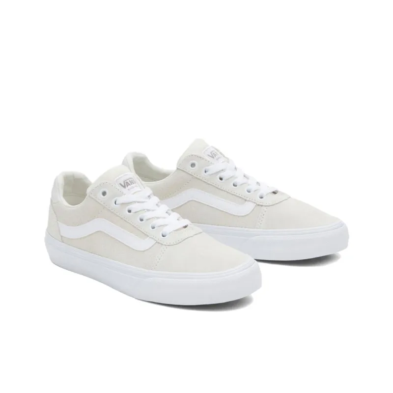 Vans Ward Anti Slip Wear Resistant Low Top Skateboard Shoes Women's White-3