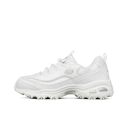 Skechers D Lites Low Top Running Shoes White Women's