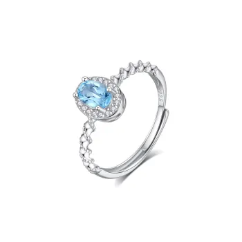 QIANCHANG Colored Gemstone Rings Women's