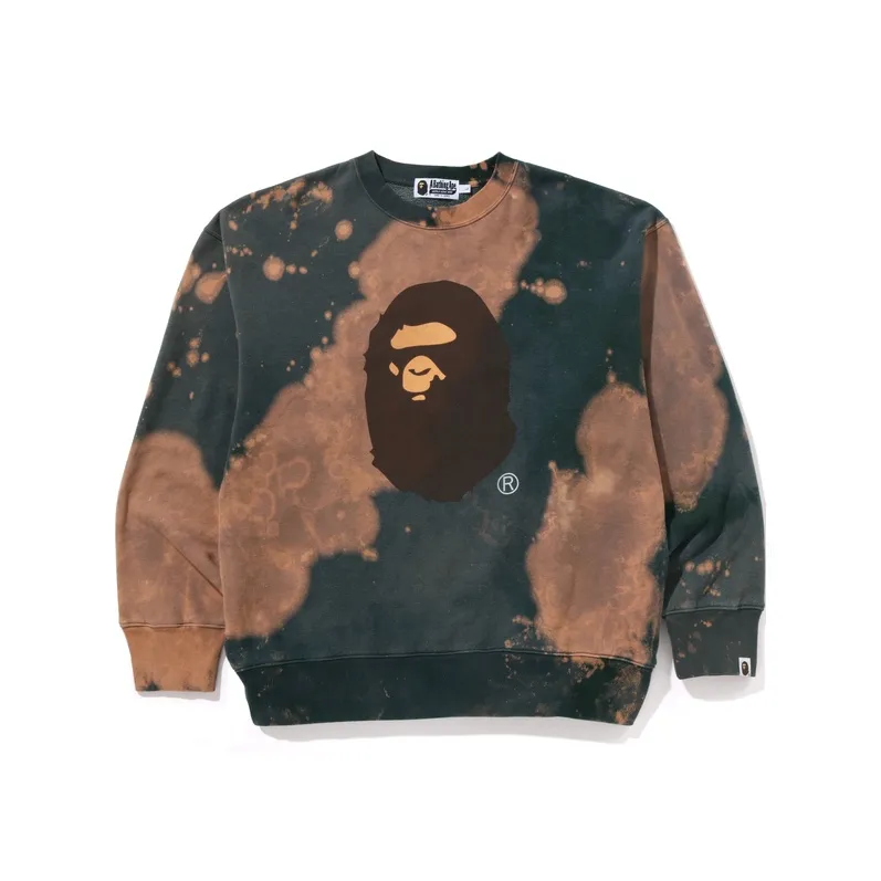 Bape Tie Dye Ape Head Relaxed Fit Crewneck Sweatshirt-2