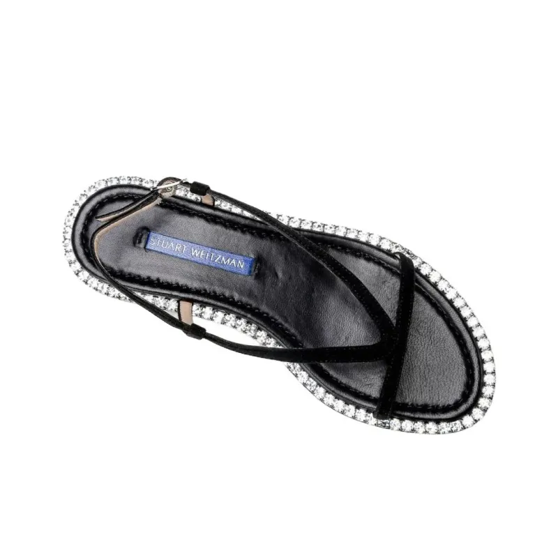 Stuart Weitzman/SW Faye One Strap Sandals Women's Black-3