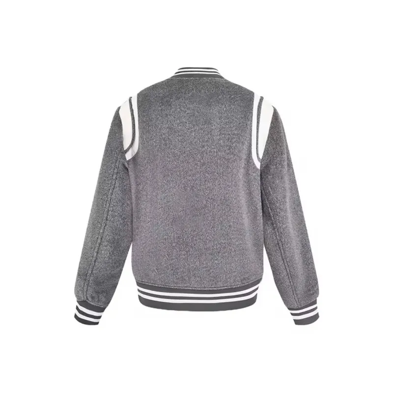 Vine Color Baseball Jacket Women's Gray-1