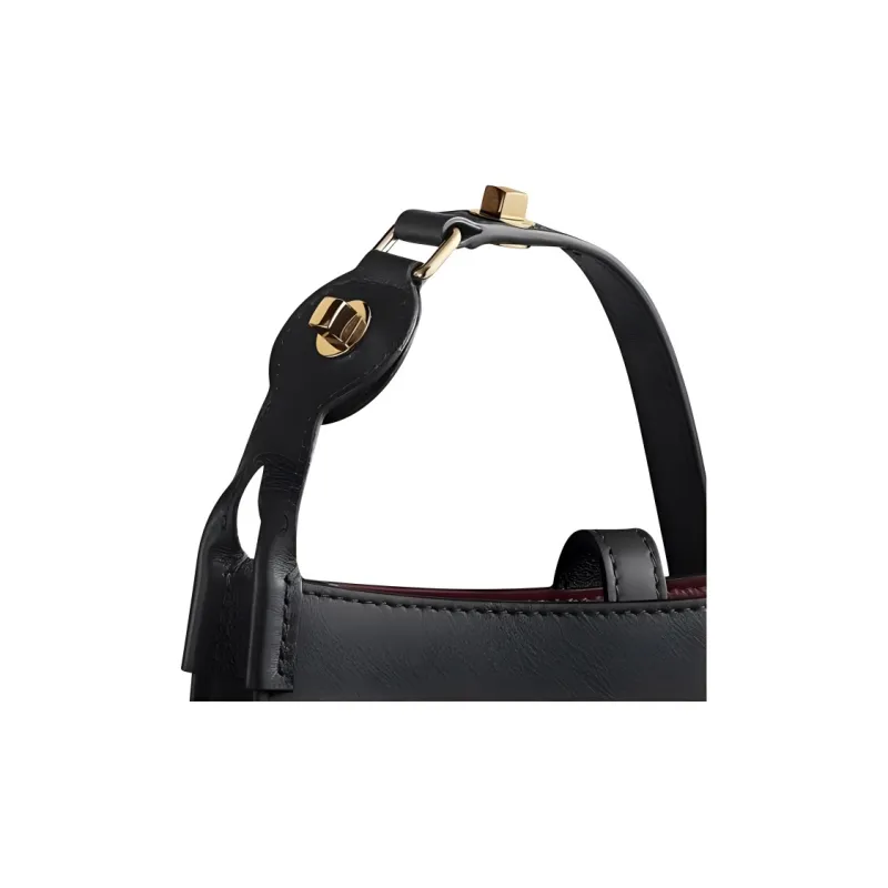 CARTIER Must De Cartier Calfskin Hobo Bag Shoulder Bag Crossbody Bag Mini Women's Black-2