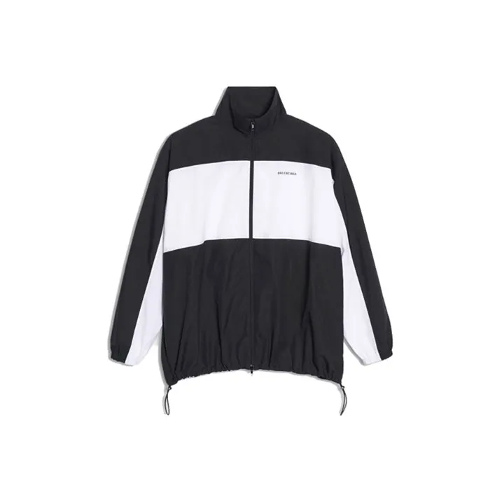 Balenciaga Jackets Coats Regular Fit Men's Black White-0
