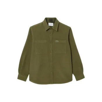 LACOSTE Shirts Men Army Green
