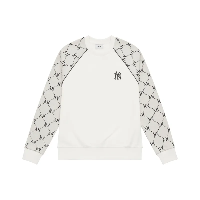 MLB MONOGRAM Collection New York Yankees 24FW Crewneck Sweatshirt Unisex Cream-0