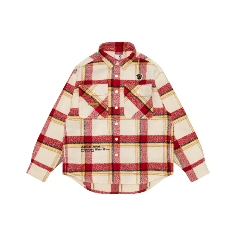 Aape By *A Bathing APE® Check pattern Hooded Jacket-4