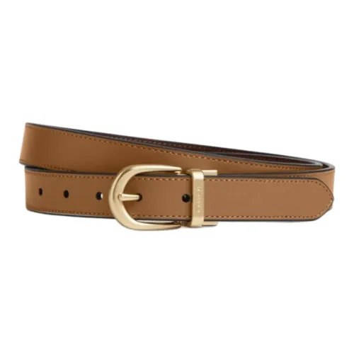 COACH Synthetic Leather Belts Women's Brown 