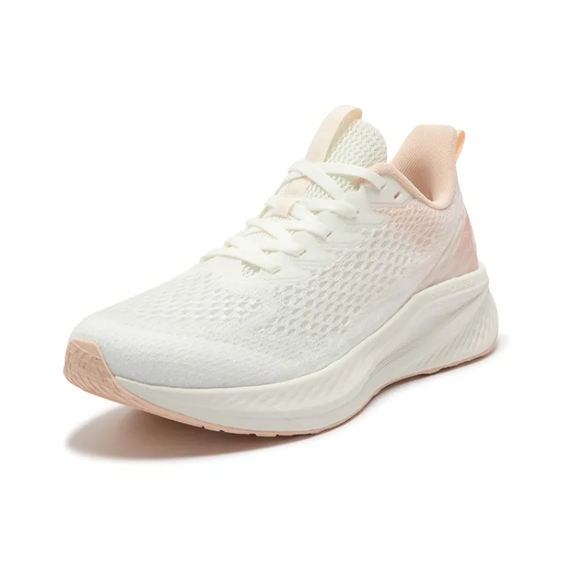 361° Wear resistant, Lightweight, Breathable, And Non slip. Low Top Running Shoes Women's White Pink-1