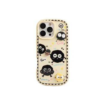 Wei Xin TPU Material Rice Base Cookie Lanyard Phone Cases Compatible With IPhone 16/15 Pro Max/Apple 13/14 Pro/Max