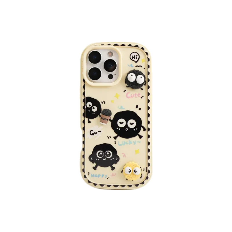 Wei Xin TPU Material Rice Base Cookie Lanyard Phone Cases Compatible With IPhone 16/15 Pro Max/Apple 13/14 Pro/Max-0