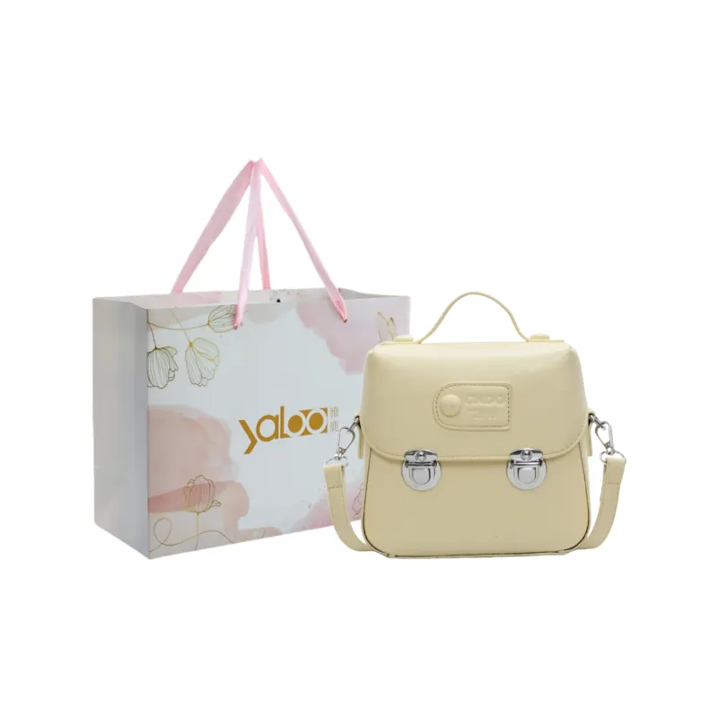 Yalu PU Handbag Unisex White/Silver/Black/Pink/Yellow-19