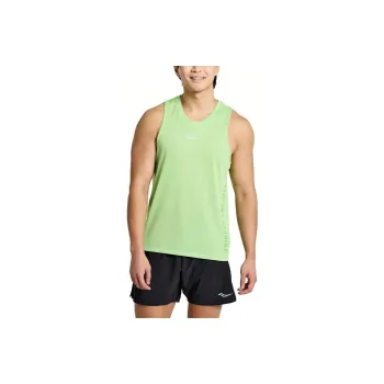 Saucony Stopwatch Tank Tops Men Green