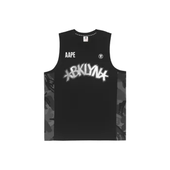 Aape X Nba Style Ape Face Blooklyn Nets Basketball Tank Top