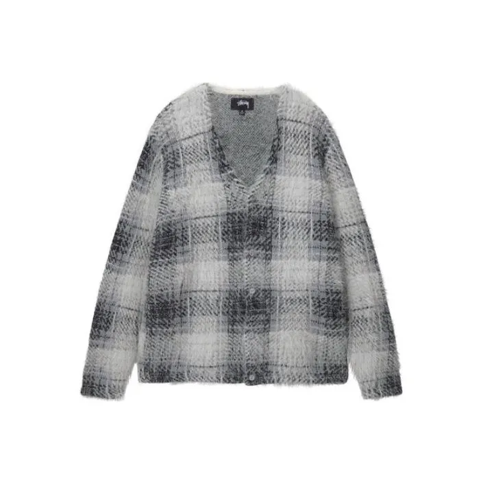 Stussy SS23 Hairy Plaid Cardigan-4