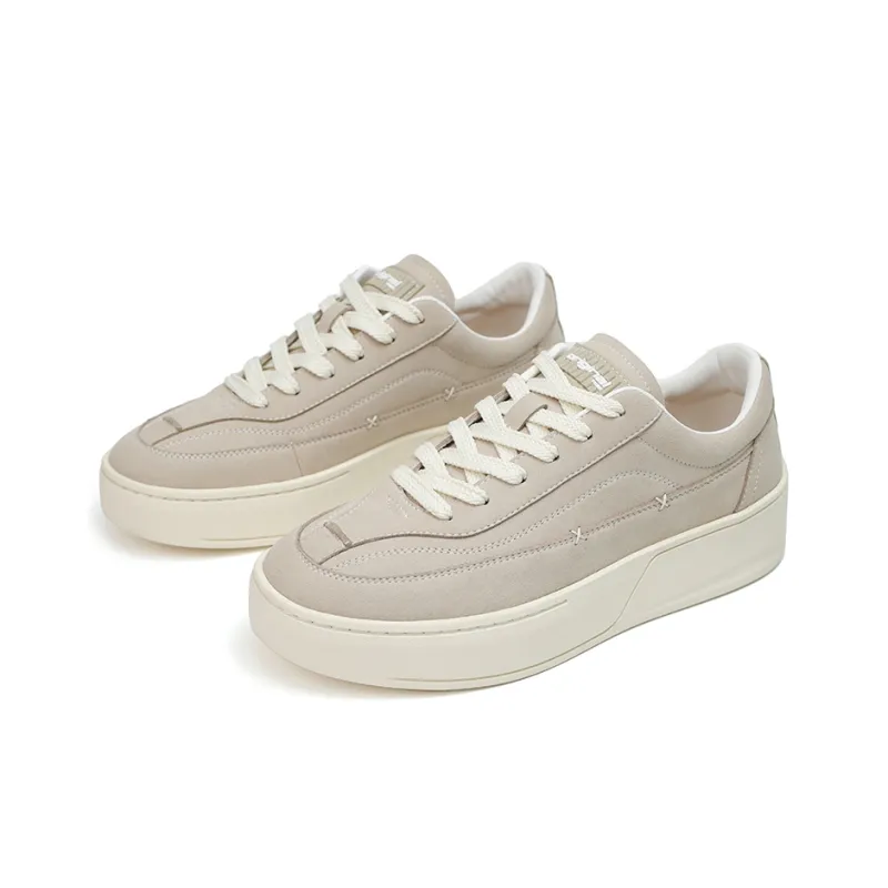 ZONEJOY Slip Resistant Cushioning Abrasion Resistant Low Top Canvas Shoes Men's Ecru-1
