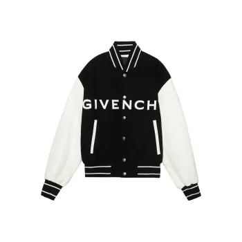 Givenchy Wool And Leather Big Varsity Jacket