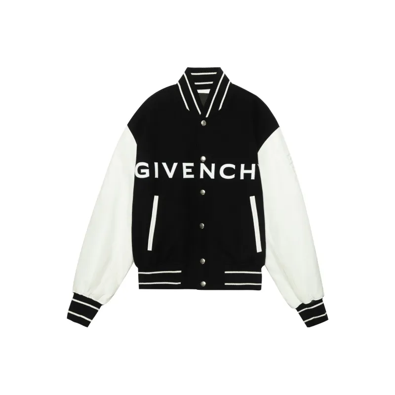 Givenchy Wool And Leather Big Varsity Jacket-0