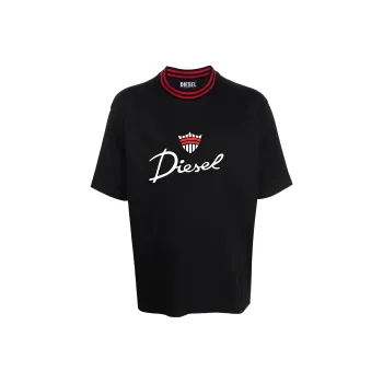 DIESEL Logo embroidered Cotton T shirt