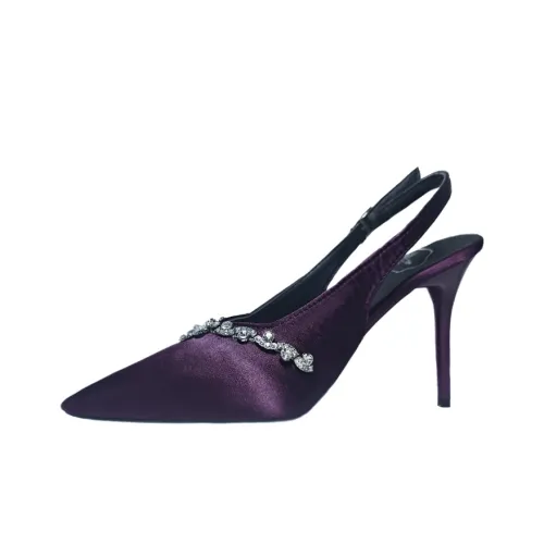 AJPAP Slim Heel High Heels Women's Purple