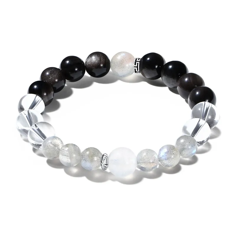 PUTUOSHANWENCHUANG Obsidian Bracelets Unisex-0