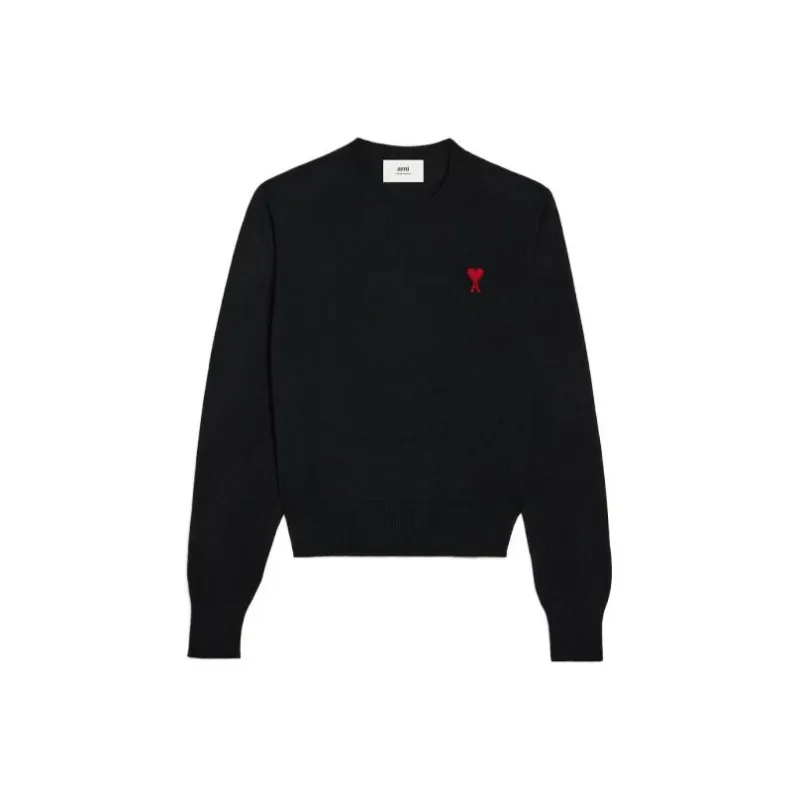 Ami Paris Logo embroidered Wool Jumper-0