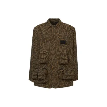 FENDI Jackets Coats Men's Brown
