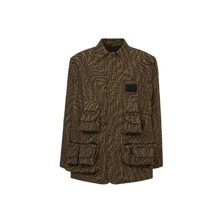 FENDI Jackets Coats Men's Brown-0