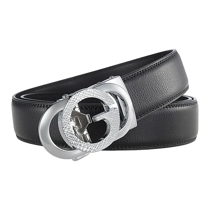 YUZHAOLIN Cow Leather Belts Men's Width 3.5CM-5