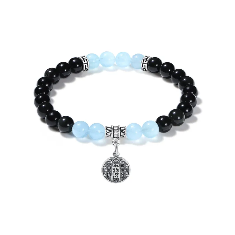 PUTUOSHANWENCHUANG Obsidian Jade Bracelets Unisex-0