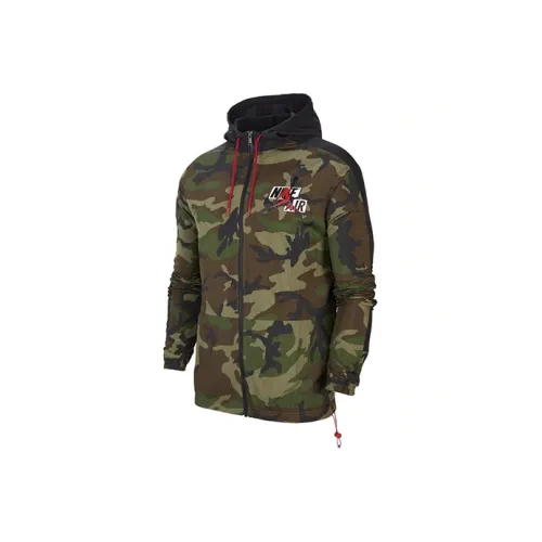 Jordan Jumpman Classics Camo Windbreaker Jacket Medium Olive