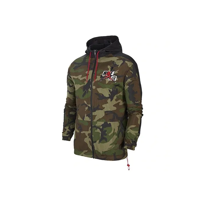 Jordan Jumpman Classics Camo Windbreaker Jacket Medium Olive-0