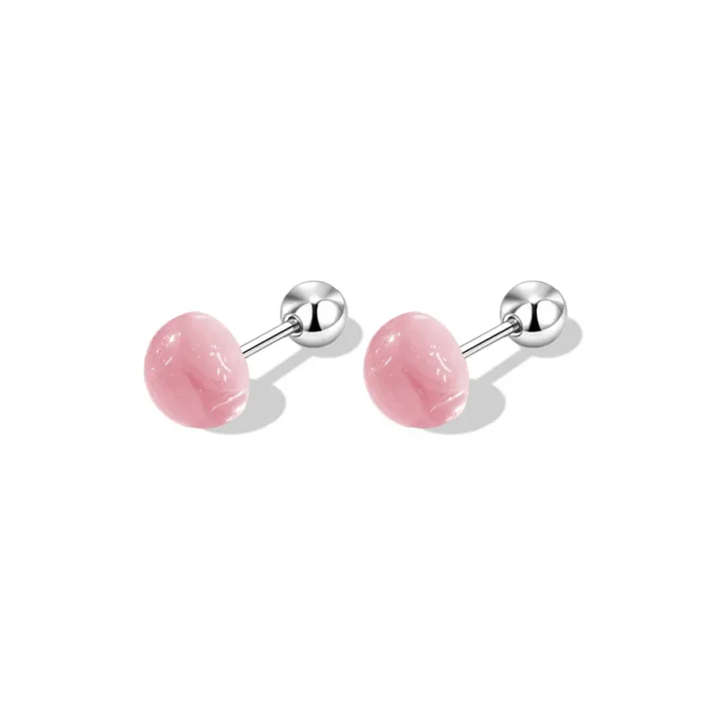Shiban Titanium Steel Stud Earrings Women's-1