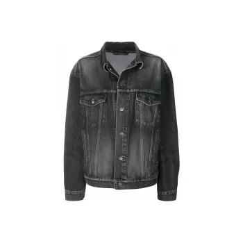 Balenciaga Jackets Unisex Gray Black