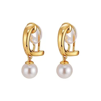 BAILAN BN Pearl Clip On Earrings Women's