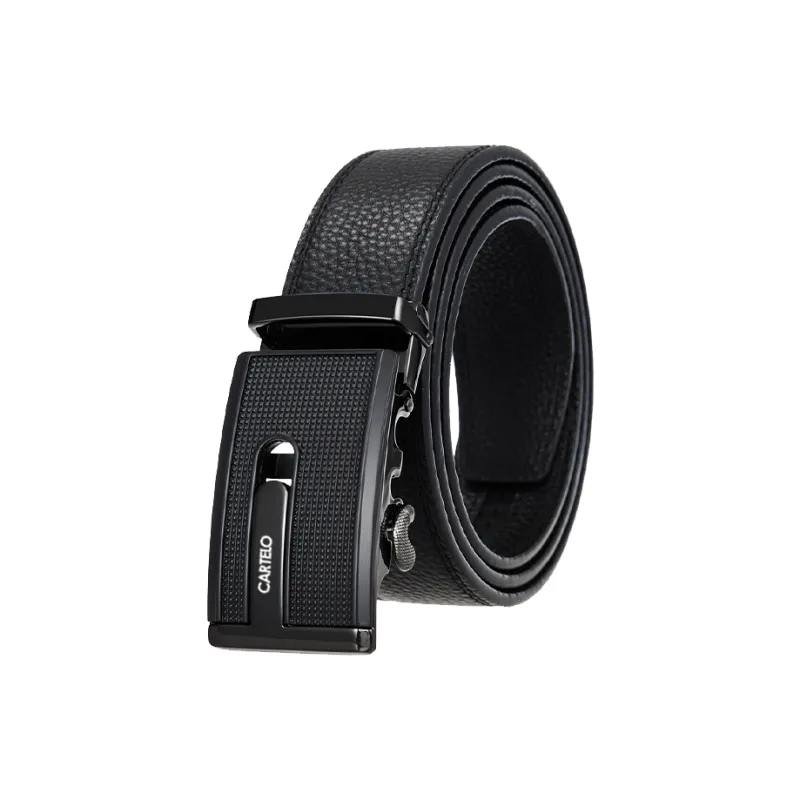 CARTELO Top Grain Cow Leather Belts Men's Width 3.5CM-3
