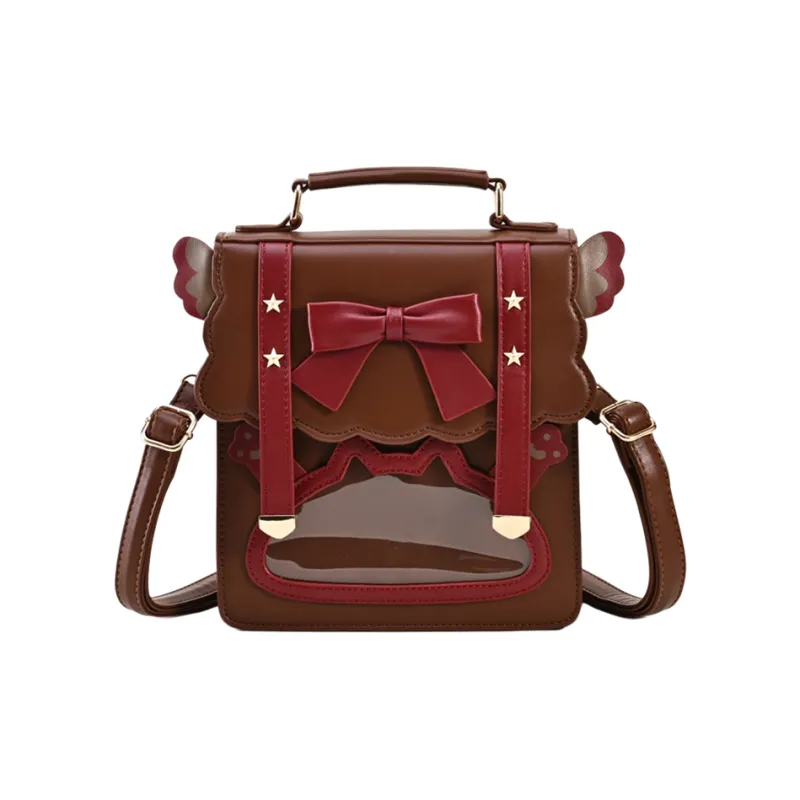 NOMK PU Backpack Women's Pink & Purple/Blue & Pink/Brown & Red/Black & White-5