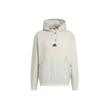 Adidas FW24 TECH WARM MIX TOP Sweatshirt Unisex Light Sesame Earth Gray