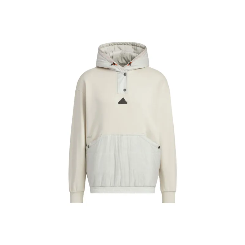 Adidas FW24 TECH WARM MIX TOP Sweatshirt Unisex Light Sesame Earth Gray-0