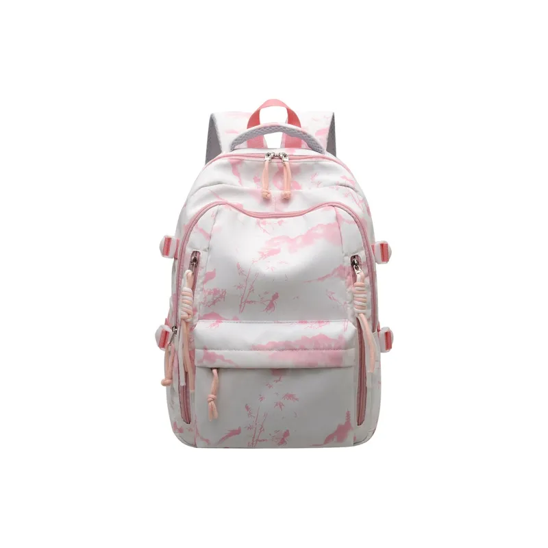 Single Warehouse Nylon Backpack Unisex Black/Burgundy/Green/Sky Blue/Pink-19