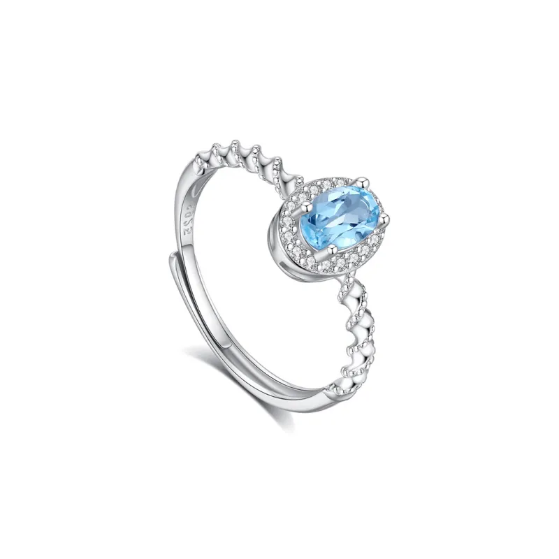 QIANCHANG Colored Gemstone Rings Women's-2