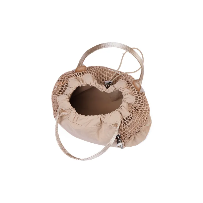 Dubaolu Fabric Handbag Regular Women's Apricot/Black-4