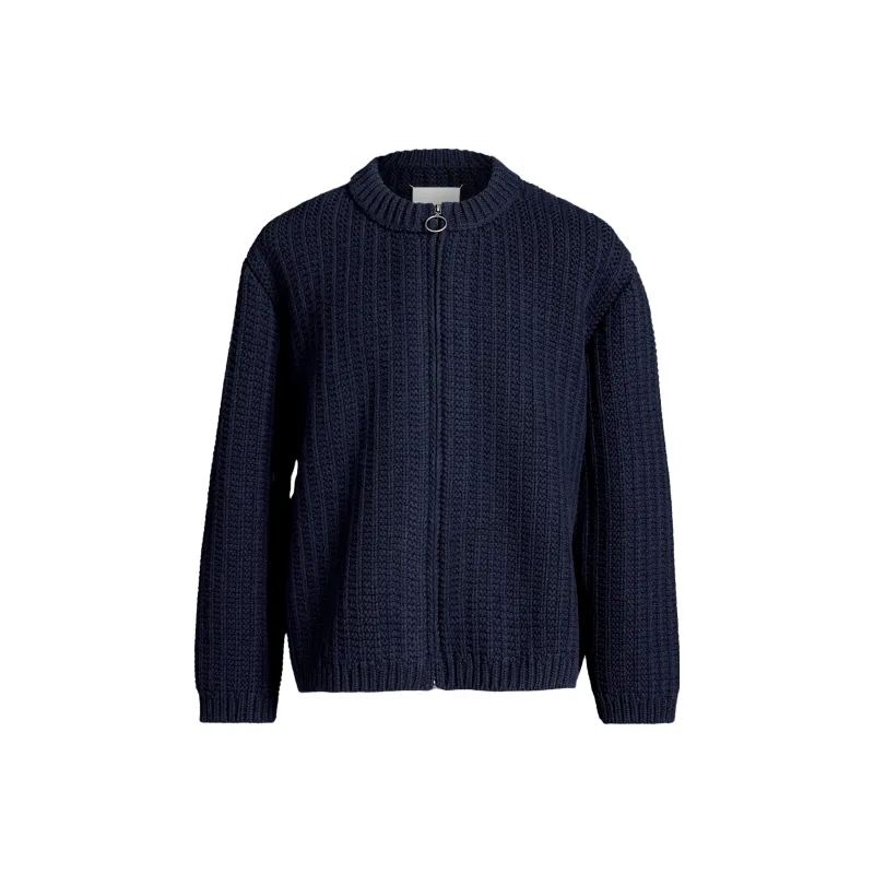 Maison Margiela Chunky Knitted Long Sleeved Zipped Cardigan-0