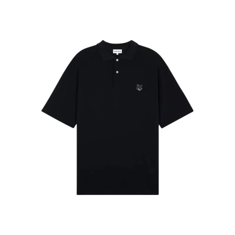 Maison Kitsune Bold Fox Head Patch Polo Shirt-0