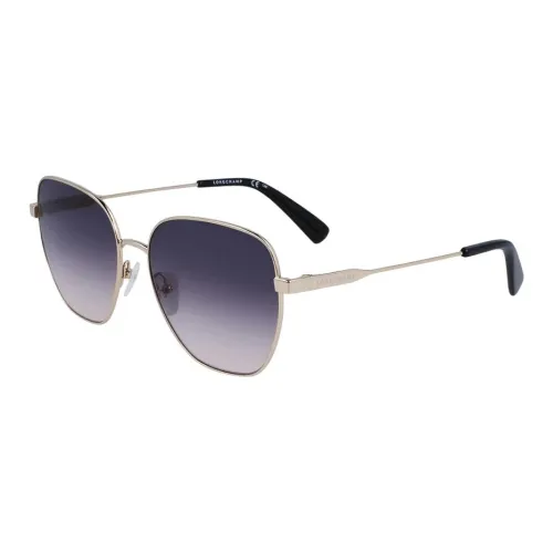 LONGCHAMP Metal Square Sunglasses Women's Gold