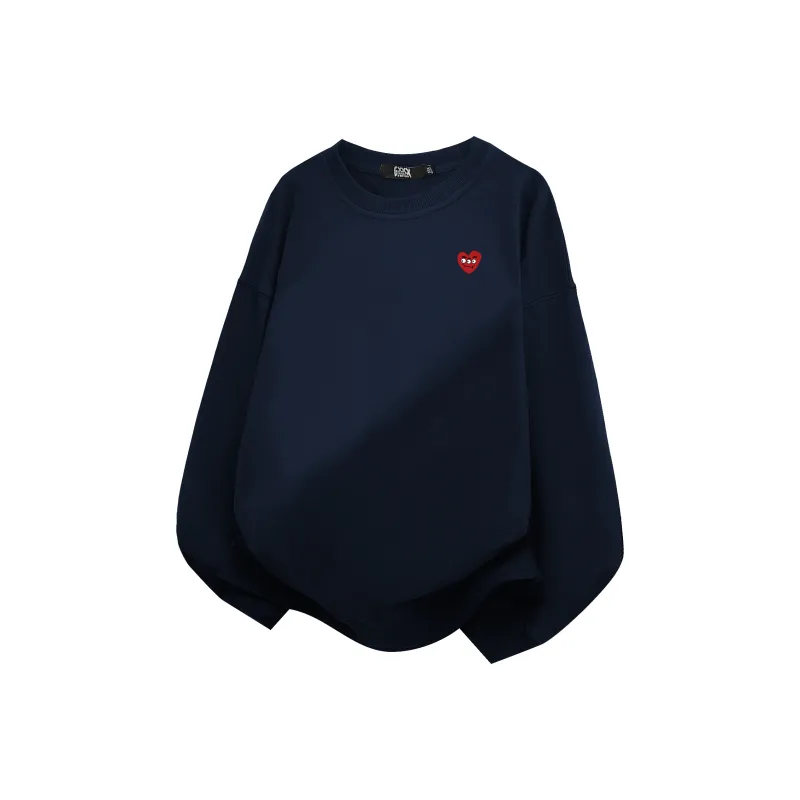 GXXX Heart Long Sleeved Crew Neck Sweatshirt Unisex-30