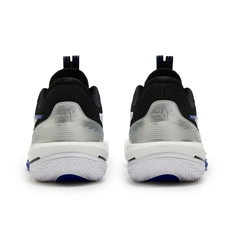 361° Slip Resistant And Abrasion Resistant Coverage Low Top Basketball Shoes Men's White Numbers Blue-3